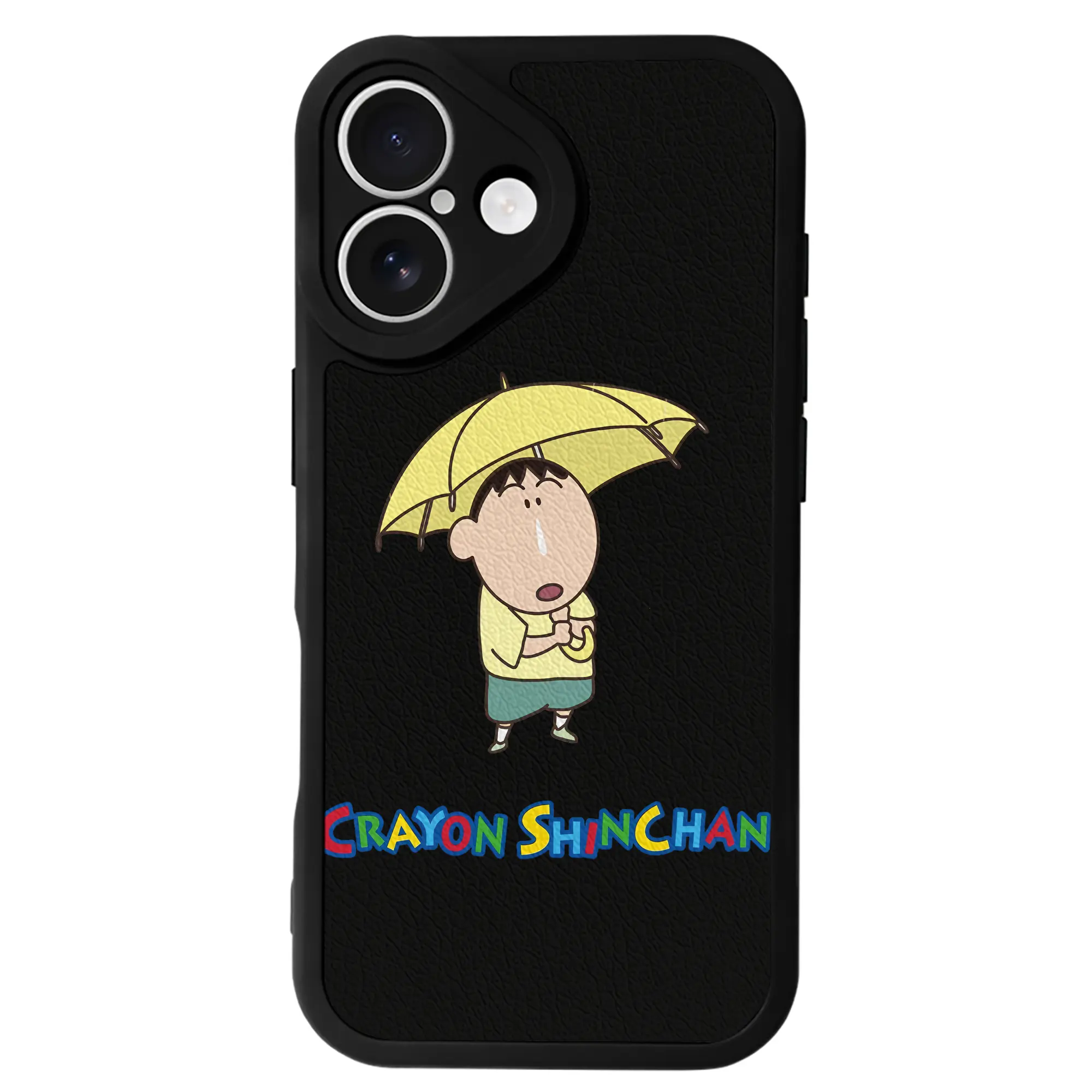 クレヨンしんちゃん グッズ ボーちゃん - IPhone 16シリーズ対応 ・ シリコンスマホケース ・ レザー調 ・ 高精度フィット ・ 耐衝撃 ・ ワイヤレス充電対応 ・ 精密カット